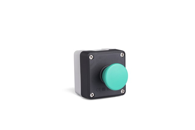 P Series Plastic 1 Hole BDMY + C3BK (NO) + C4BK (NC) Black-Grey Control Box